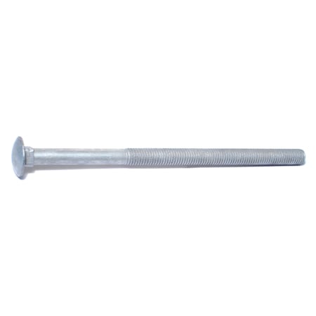 Midwest Fastener Carriage Bolt, Square Neck, 13 (Coarse), 9 in L, Steel, Hot Dipped Galvanized, 25 PK 05531
